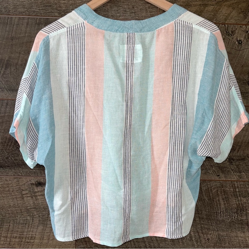 Rails Thea Striped Tie-front Shirt In Highland Stripe XS - Picture 5 of 8